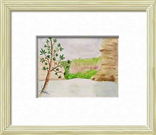 Katherine Gorge , Australia - Northern Territory, , original framed watercolour, world travel diary, world watercolour