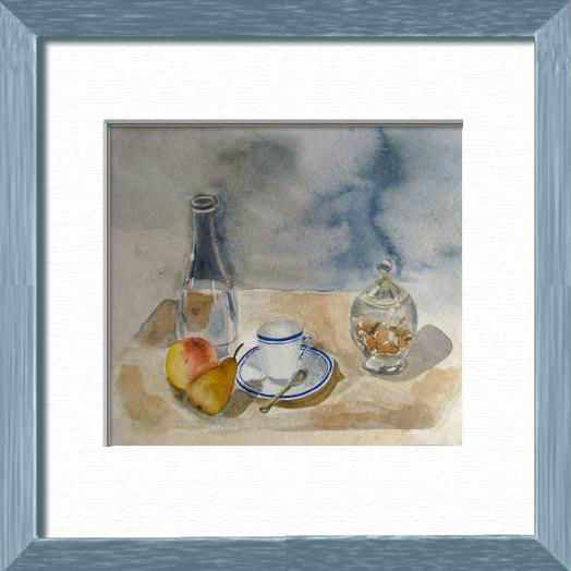 Tea time, Sweet time - , original framed watercolour, world travel diary, world watercolour