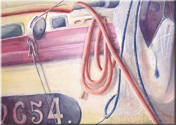 Aquarelle originale encadrée : Retour de pêche Retour de pêche, Marines, paysages marins - , aquarelle originale encadree, aquarelle avec cadre, carnet de voyage, aquarelle du monde