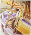 Poulies et cordages, Port Olona - Les Sables d'Olonne, peinture, aquarelle, carnet de voyage, monde, Clairanne Filaudeau 