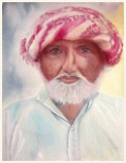 L'homme au turban, , peinture, aquarelle, carnet de voyage, monde, Clairanne Filaudeau 