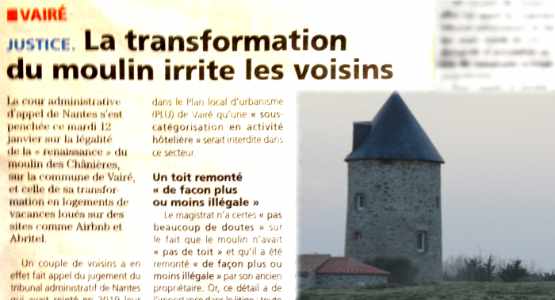 Journal des Sables - HPV - Moulin des Chânières, Vairé