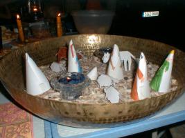 Une crèche improvisée