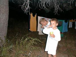 Brossage des dents à l'extérieur